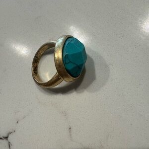 Chloe + Isabel Gold Ring with Turquoise Stone
